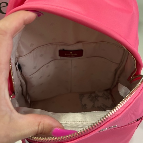 Kate Spade Backpack - BNWT (Pink with Deep Red straps) - Picture 5 of 6